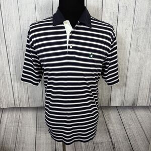 Brooks Brothers Men's XL Purple Striped St. Andrew Links Short Sleeve Polo Shirt